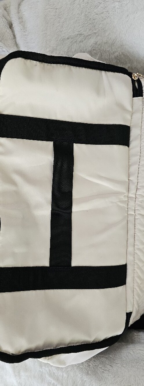 Black & Cream Quilted Weekender.